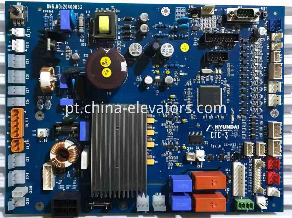 Placa CTC-3 Rev1.0 do operador da porta do elevador Hyundai/20400833/CC-933 Hyundai Elevator Door Operator Board CTC-3 Rev1.0 / 20400833 / CC-933